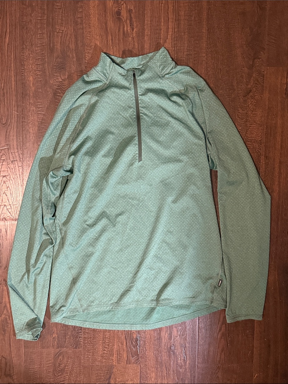 REI Men's Long Sleeve Quarter-Zip Top in Sage Green